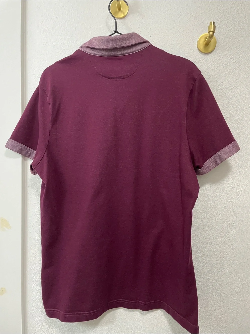 Banana Republic Men's Maroon Polo with Heather Trim